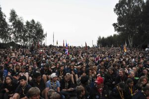 Das Bundeslager beim Funkkontakt mit der ISS